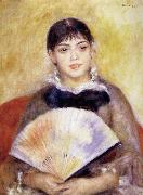 Girl with a Fan Pierre Renoir